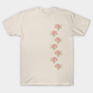 red roses chain rose tendril flowers flower blossoms T-Shirt